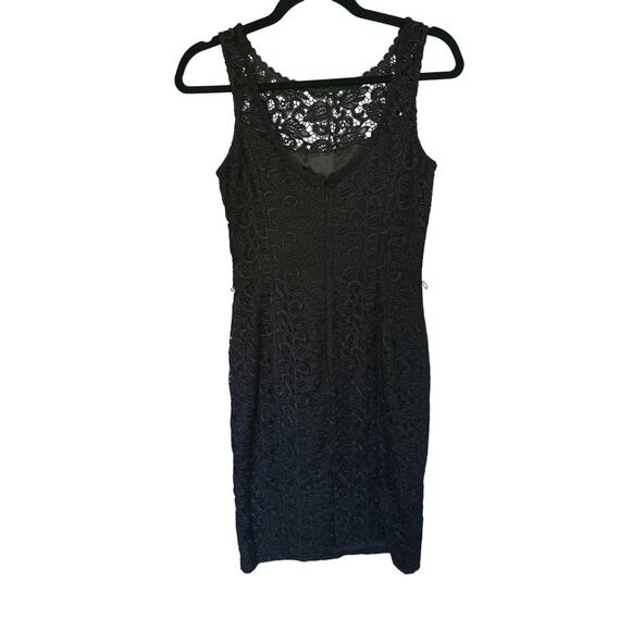 WHBM White House Black Market Lace Overlay Sheath Dress Sleeveless Size 2 Event - Picture 2 of 6
